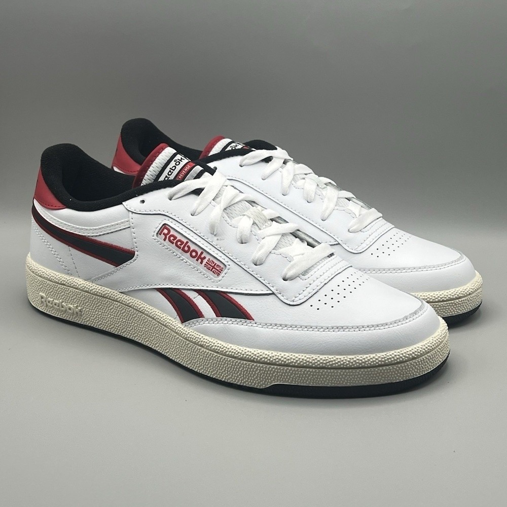 Reebok Classic Club C Revenge White Red Retro Shoes - Men's Size 11 NEW